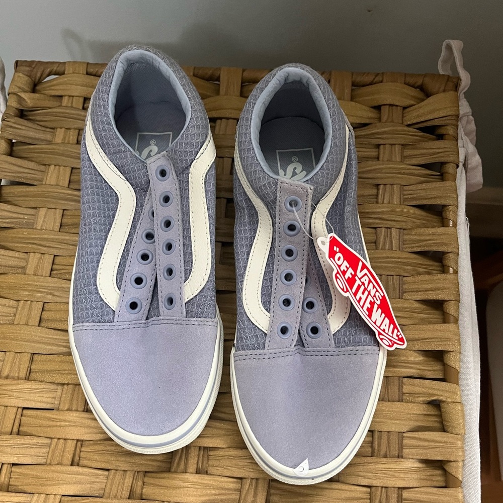 Vans Classic Gray and White Sneakers